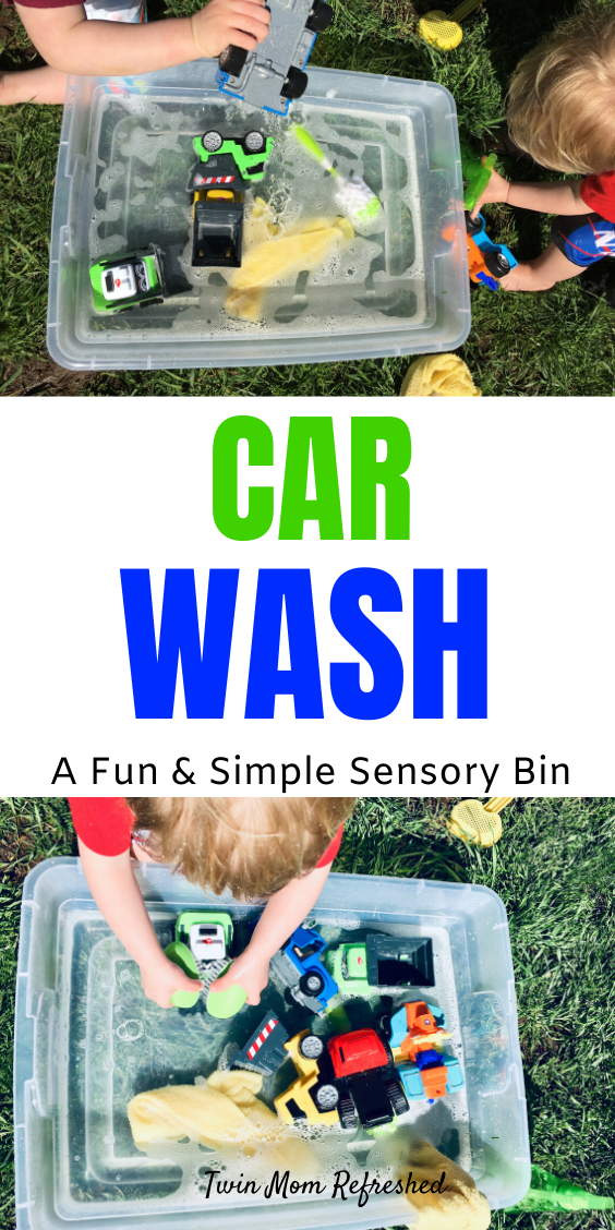 Twin Mom Refreshed Easy Car Wash A Fun Toddler Activity