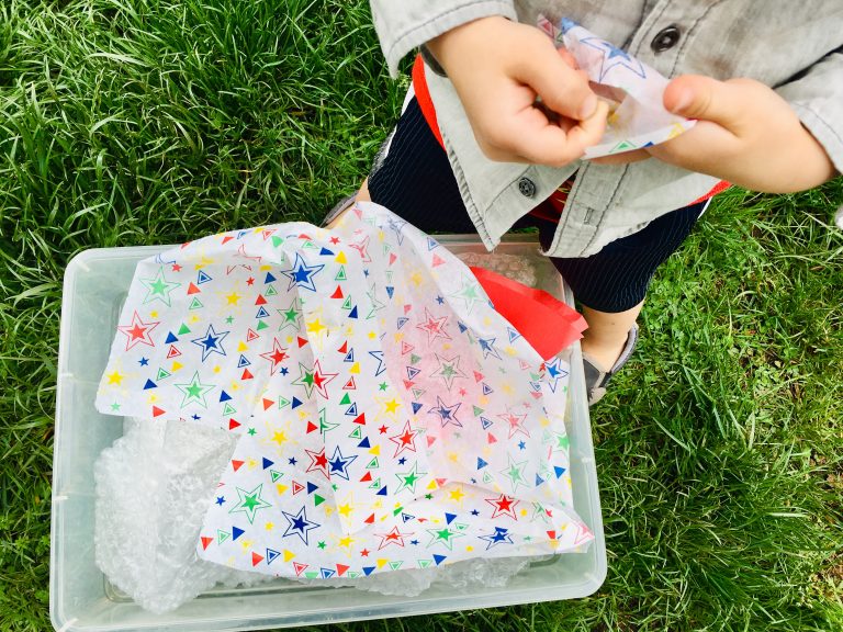 Tearing Paper Fine Motor Skills - Twin Mom Refreshed