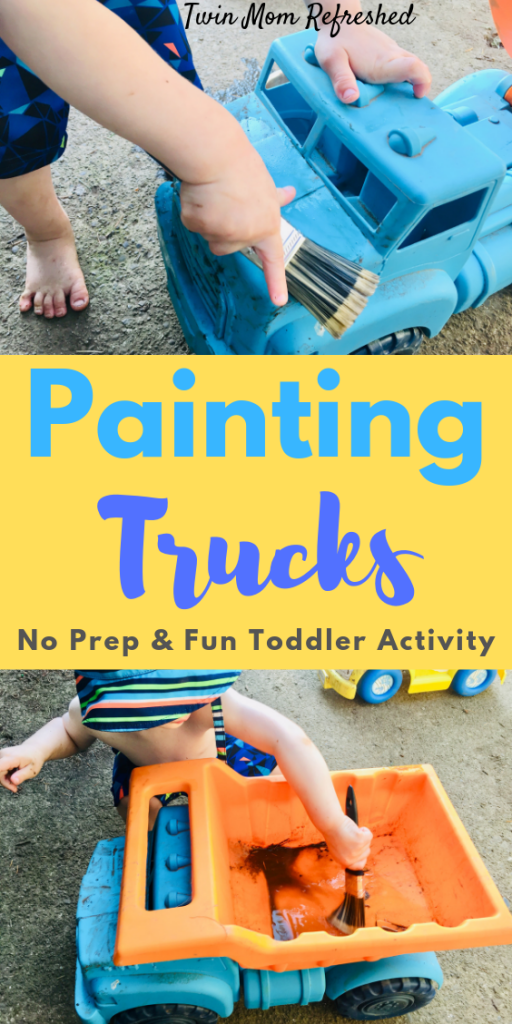 Painting Trucks Toddler Activity