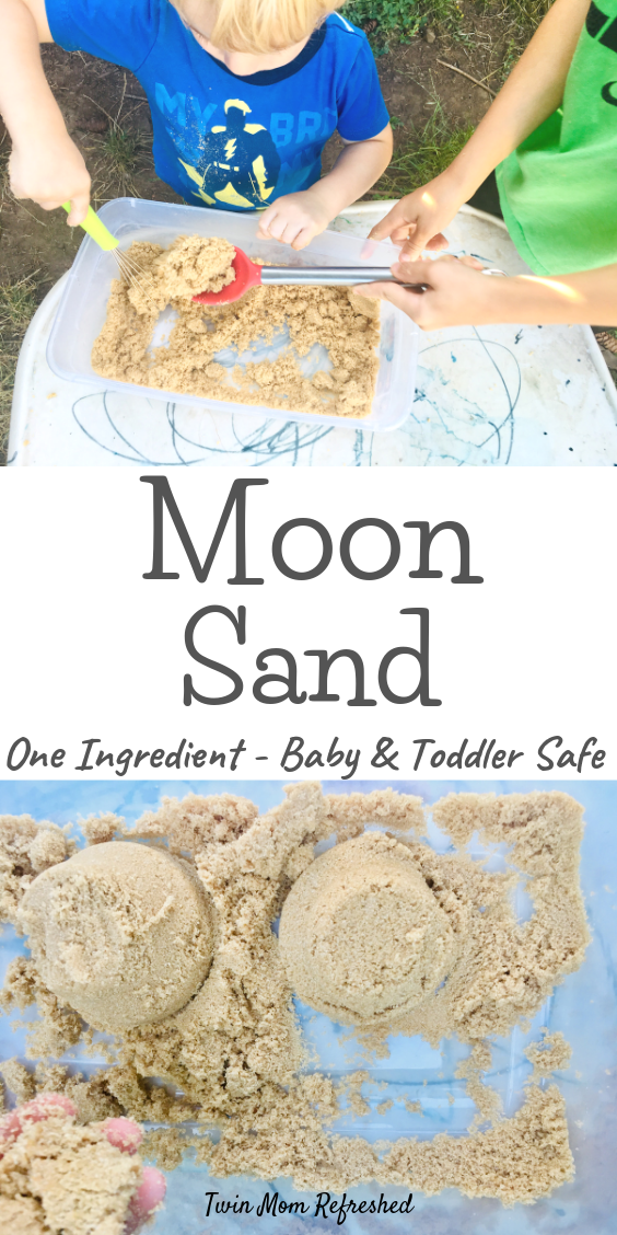 One Ingredient Moon Sand Recipe - Twin Mom Refreshed