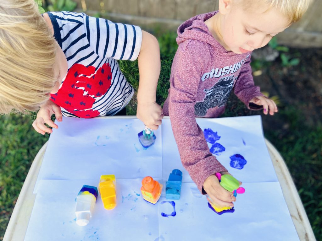 Toddler Activities Ice Painting
