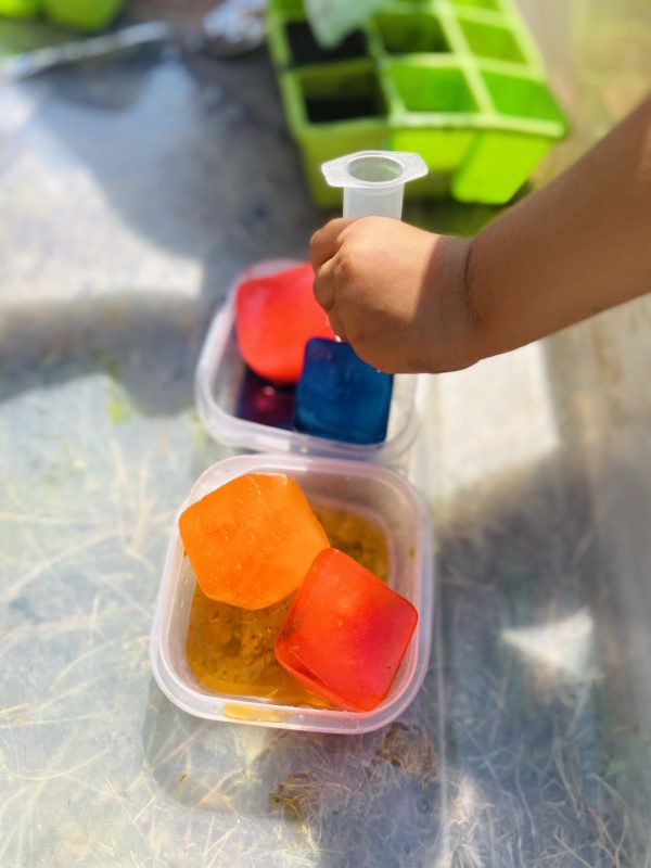 Rainbow Ice Sensory Play - Twin Mom Refreshed