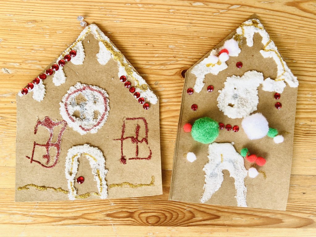 cardboard gingerbread house
